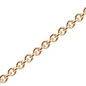 8 kt Round Anchor Gold Necklaces 60 cm and 1.5 mm